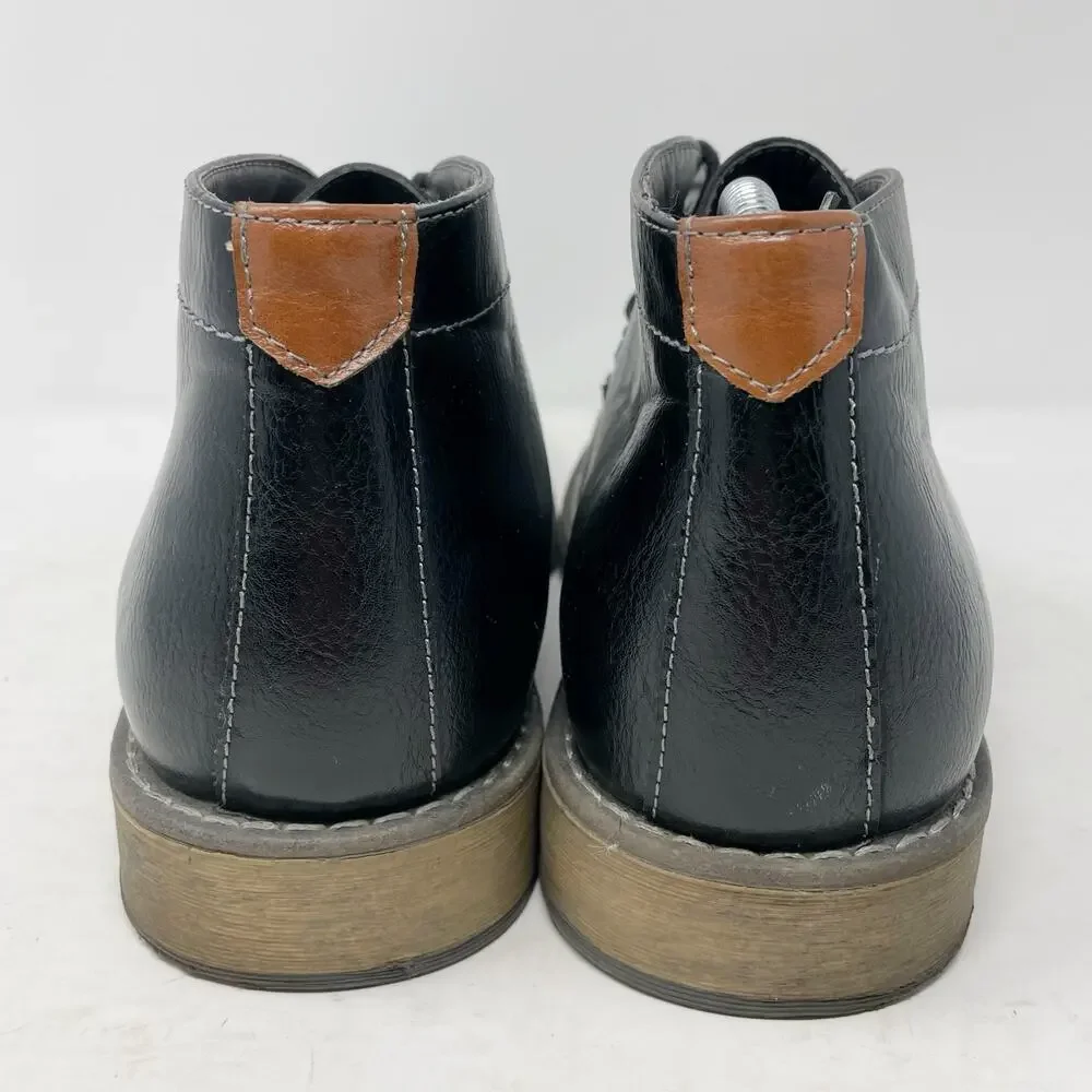 Sonoma Black Bayport Faux Leather Chukka Boots Mens Size 10.5